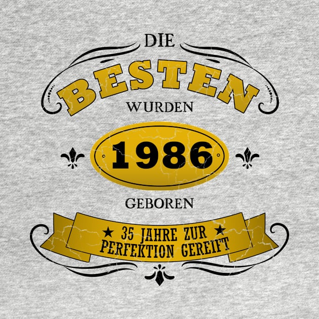 Geburtstag 35 Jahre Baujahr 1986 Alter by JG0815Designs